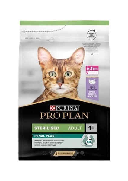 Sterilised Renal Plus Kısırlaştırılmış Yetişkin Hindili Kedi Maması 1,5 kg