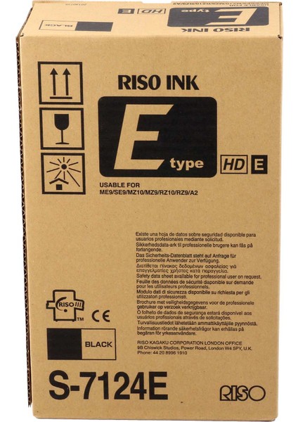 Riso S-8134- 6870 -7124 RZ 970-6870 SF-9390 Orjinal Mürekkep E type HD Z type