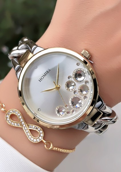 Kadın Kol Saati 3 Atm Su Geçirmezlik Faturalı Bileklik Hediyeli