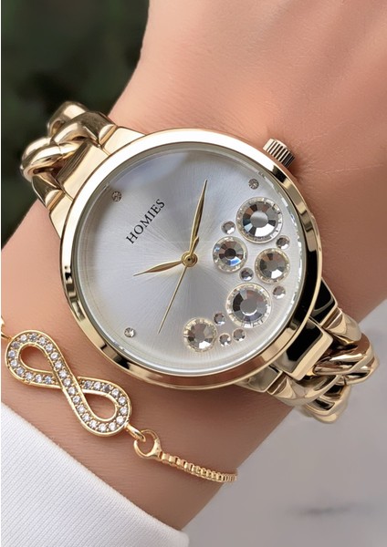 Kadın Kol Saati 3 Atm Su Geçirmezlik Faturalı Bileklik Hediyeli