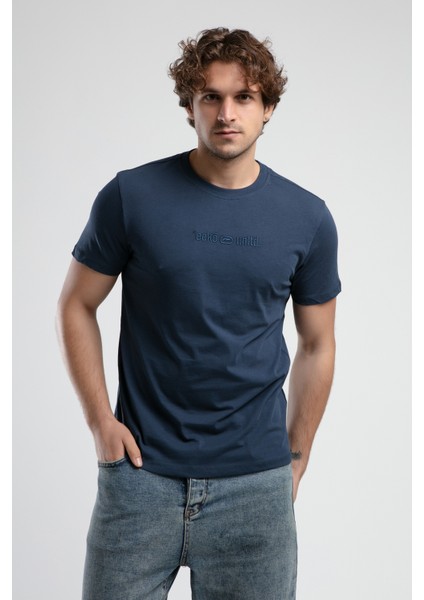 ECKO UNLTD Empıre Lacivert Bisiklet Yaka Nakışlı Standard Fit Erkek Tshirt indirimleri