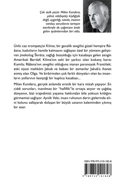 Ayrılık Valsi - Milan Kundera fiyatları