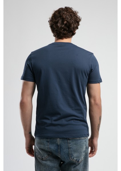 ECKO UNLTD Empıre Lacivert Bisiklet Yaka Nakışlı Standard Fit Erkek Tshirt modelleri