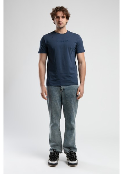 ECKO UNLTD Empıre Lacivert Bisiklet Yaka Nakışlı Standard Fit Erkek Tshirt fırsatları