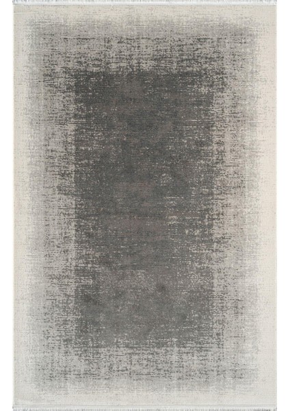 Beverly BF02B Krem Gri Akrilik Yumuşak Dokulu Modern Eskitme Halı