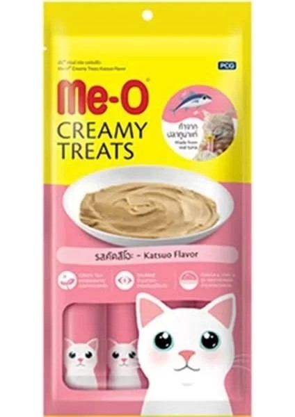 Meo Kremalı Çizgili Orkinos Balıklı Kedi Sıvı Ödül Maması 4X15 gr