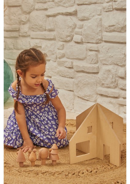 Ahşap Taşınabilir Demonte Oyun Evi