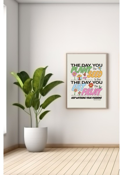 A3 Plant Seed Baskılı Poster