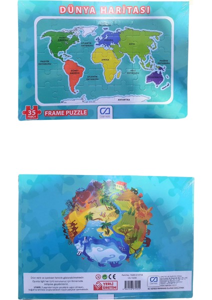 Ca Games Dünya Haritası Frame Puzzle