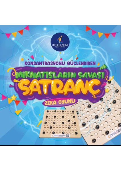 Mıknatısların Savaşı Strateji Oyunu Eğlenceli Tasarım ile Aile İçin Uygun Satranç