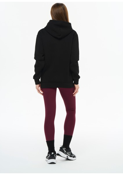 Kadın Pamuklu Içi Polarlı Kapüşonlu Siyah Sweatshirt indirimleri