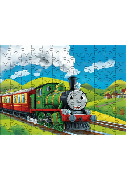 Ahşap Mdf Puzzle Yapboz Buharlı Trenin Hikayesi 120 Parça 25*35 cm