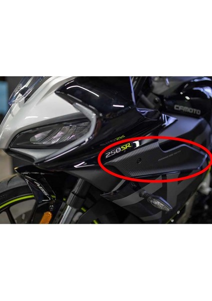 Cfmoto 250SR 2020-2025 Sol Büyük Grenaj Üstü Karbon Panel Parça A