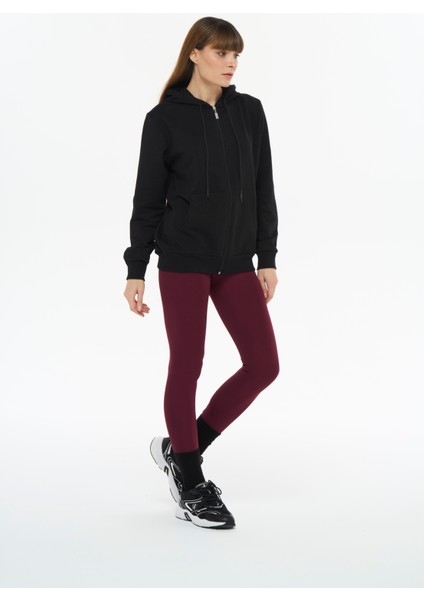 Kadın Pamuklu Kapüşonlu Fermuarlı Sweatshirt indirimleri