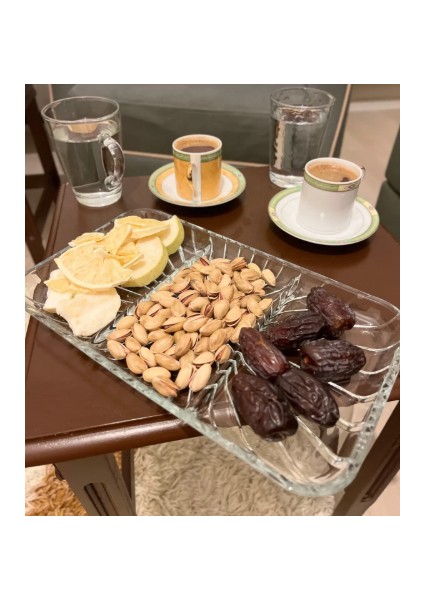 Elegant Dikdörtgen Bölmeli Servis Tabağı 1 Adet.