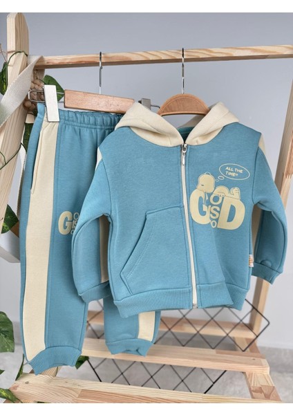 Snopy Gids Fermuarlı 3 Ip Erkek Premium Kalite Bebek/çocuk Ikili Takım