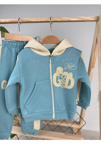 Snopy Gids Fermuarlı 3 Ip Erkek Premium Kalite Bebek/çocuk Ikili Takım