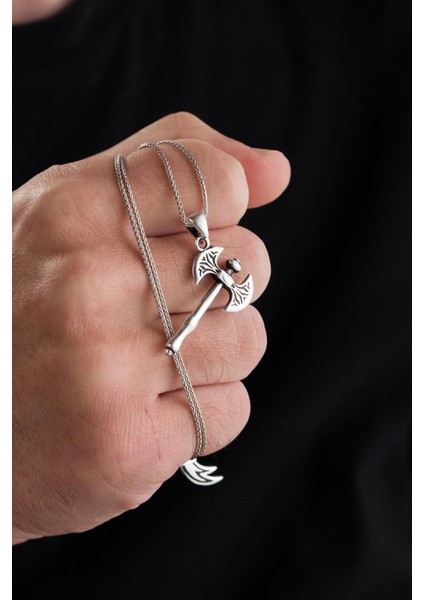 Gümüş Viking Balta Erkek Kolye fiyatları
