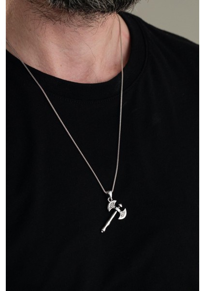 Gümüş Viking Balta Erkek Kolye modelleri