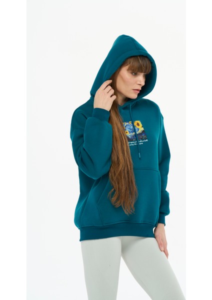 Kadın Pamuklu Içi Polarlı Kapüşonlu Sweatshirt fiyatları