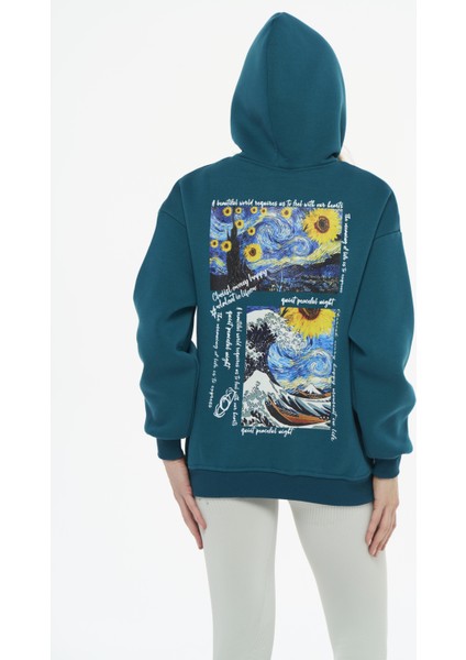 Kadın Pamuklu Içi Polarlı Kapüşonlu Sweatshirt indirimleri