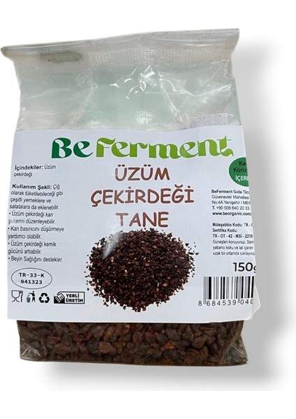 Doğal Üzüm Çekirdeği Tanesi 150 gr