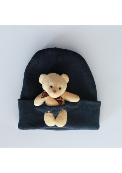 Peluş Ayıcıklı Renkli Çocuk Bere