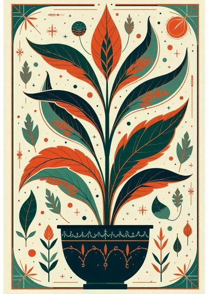 Matisse - Boho - Art Deco - Soyut - Doğa ( 3 Lü Çerçevesiz ) Poster - Afiş - Tablo KR2C00015/