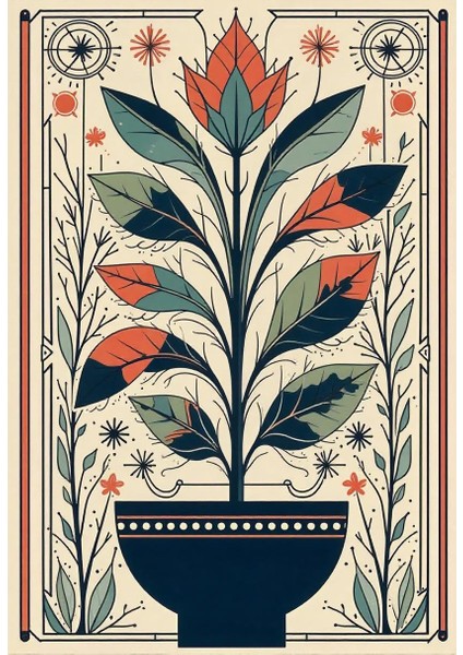 Matisse - Boho - Art Deco - Soyut - Doğa ( 3 Lü Çerçevesiz ) Poster - Afiş - Tablo KR2C00015/
