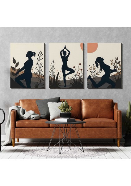 Matisse - Boho - Art Deco - Soyut - Doğa ( 3 Lü Çerçevesiz ) Poster - Afiş - Tablo KR2C00027/