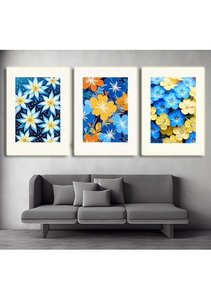 Matisse - Boho - Art Deco - Soyut - Doğa ( 3 Lü Çerçevesiz ) Poster - Afiş - Tablo KR2C00299/