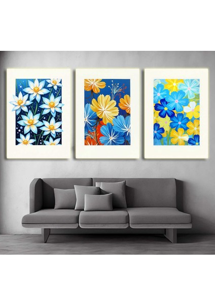 Matisse - Boho - Art Deco - Soyut - Doğa ( 3 Lü Çerçevesiz ) Poster - Afiş - Tablo KR2C00298/