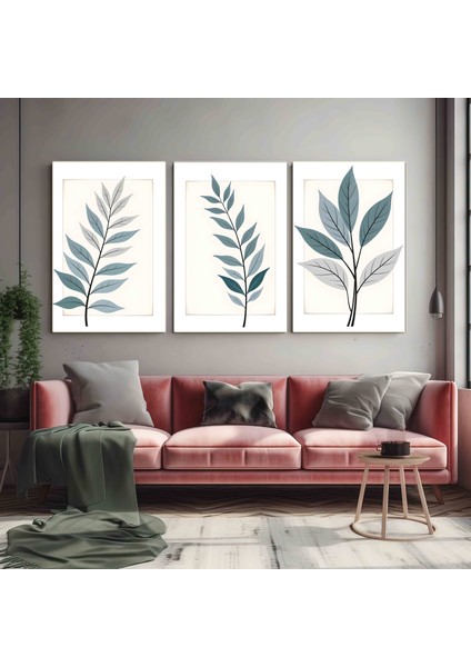 Matisse - Boho - Art Deco - Soyut - Doğa ( 3 Lü Çerçevesiz ) Poster - Afiş - Tablo KR2C00138/
