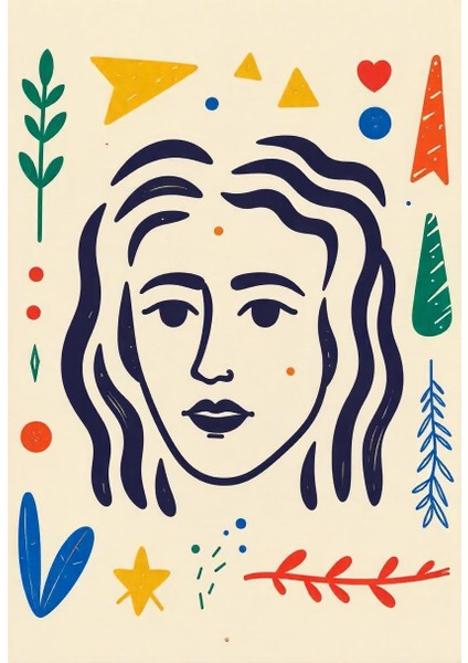 Matisse - Boho - Art Deco - Soyut - Doğa ( 3 Lü Çerçevesiz ) Poster - Afiş - Tablo KR2C00678/ fiyatları