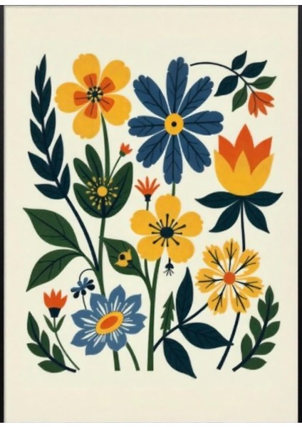 Matisse - Boho - Art Deco - Soyut - Doğa ( 3 Lü Çerçevesiz ) Poster - Afiş - Tablo KR2C00666/