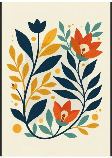 Matisse - Boho - Art Deco - Soyut - Doğa ( 3 Lü Çerçevesiz ) Poster - Afiş - Tablo KR2C00666/