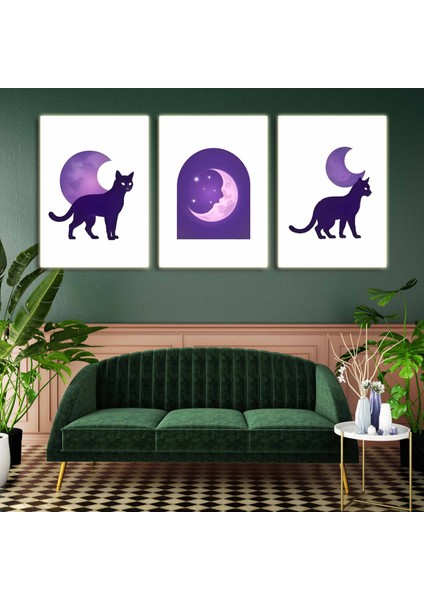 Matisse - Boho - Art Deco - Soyut - Doğa ( 3 Lü Çerçevesiz ) Poster - Afiş - Tablo KR2C00644/