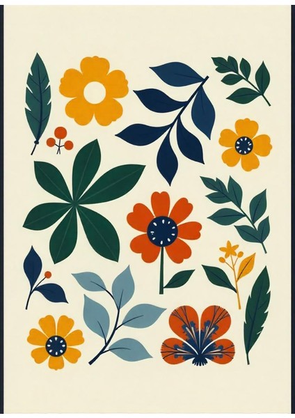 Matisse - Boho - Art Deco - Soyut - Doğa ( 3 Lü Çerçevesiz ) Poster - Afiş - Tablo KR2C00670/