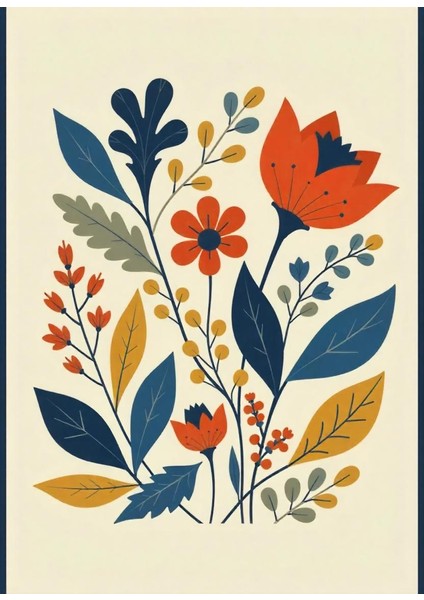 Matisse - Boho - Art Deco - Soyut - Doğa ( 3 Lü Çerçevesiz ) Poster - Afiş - Tablo KR2C00670/
