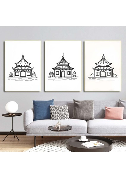 Matisse - Boho - Art Deco - Soyut - Doğa ( 3 Lü Çerçevesiz ) Poster - Afiş - Tablo KR2C00118/