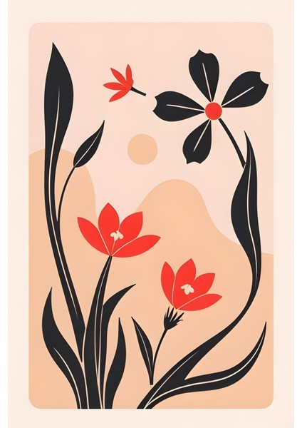 Matisse - Boho - Art Deco - Soyut - Doğa ( 3 Lü Çerçevesiz ) Poster - Afiş - Tablo KR2C00775/