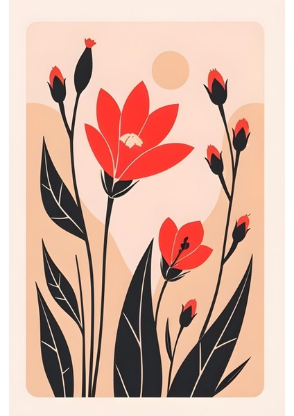 Matisse - Boho - Art Deco - Soyut - Doğa ( 3 Lü Çerçevesiz ) Poster - Afiş - Tablo KR2C00775/