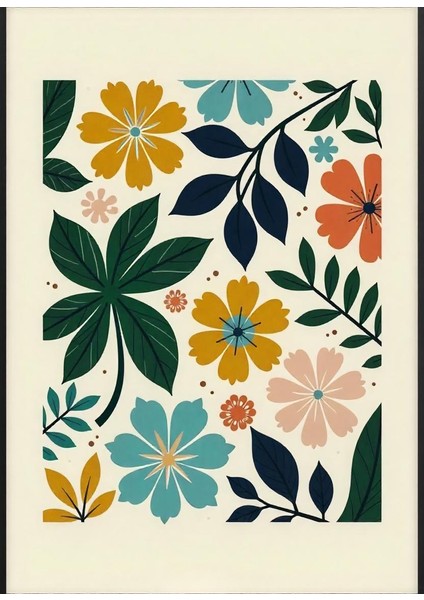 Matisse - Boho - Art Deco - Soyut - Doğa ( 3 Lü Çerçevesiz ) Poster - Afiş - Tablo KR2C00675/