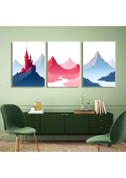 Matisse - Boho - Art Deco - Soyut - Doğa ( 3 Lü Çerçevesiz ) Poster - Afiş - Tablo KR2C00275/