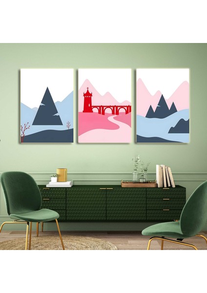 Matisse - Boho - Art Deco - Soyut - Doğa ( 3 Lü Çerçevesiz ) Poster - Afiş - Tablo KR2C00276/