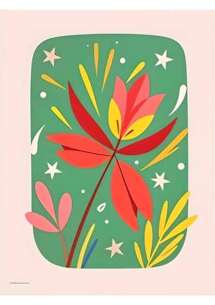 Matisse - Boho - Art Deco - Soyut - Doğa ( 3 Lü Çerçevesiz ) Poster - Afiş - Tablo KR2C00707/ fırsatları