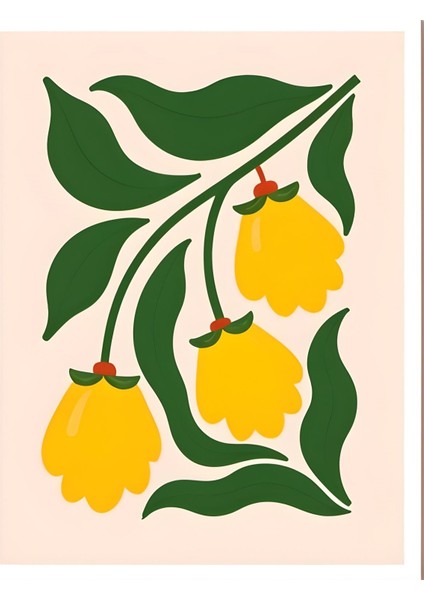 Matisse - Boho - Art Deco - Soyut - Doğa ( 3 Lü Çerçevesiz ) Poster - Afiş - Tablo KR2C00708/