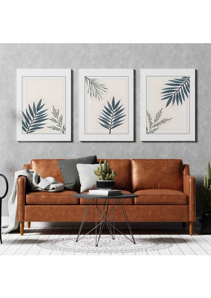 Matisse - Boho - Art Deco - Soyut - Doğa ( 3 Lü Çerçevesiz ) Poster - Afiş - Tablo KR2C00144/