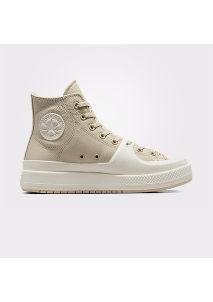 Chuck Taylor All Star Construct Leather Bej/siyah Sneaker
