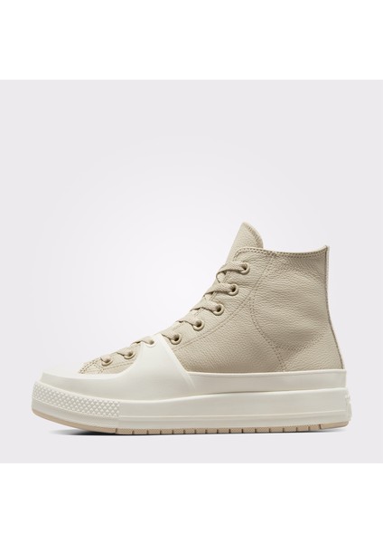 Chuck Taylor All Star Construct Leather Bej/siyah Sneaker